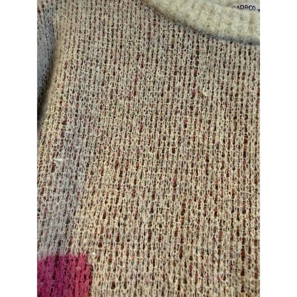 TOAD&CO Floral Wool Blend Sweater XS Cream Multicolor - Picture 8 of 8